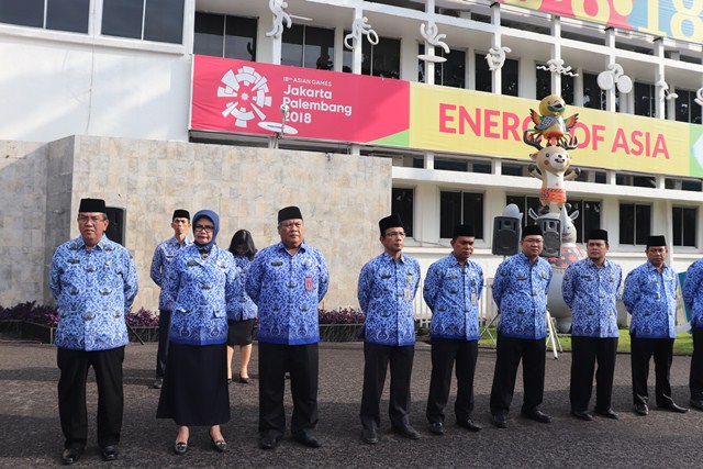 Upacara Bendera Bulanan Bappeda Prov. Sumsel